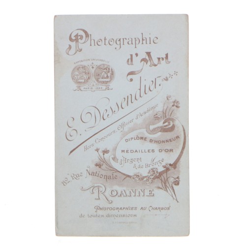 Carte de Visite Fotografo E.Dessendier