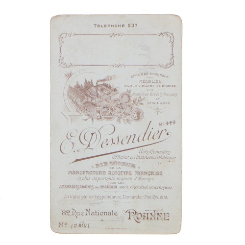 Carte de Visite Fotografo E.Dessendier