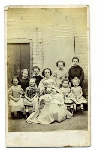 1865 vieille photo de famille