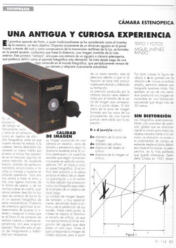 Camara estenopeica artesanal Miguel Jiménez