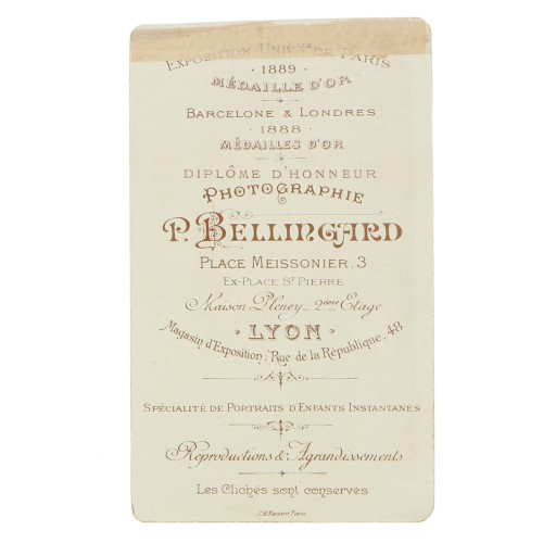 Carte de Visite Fotografo Bellingard