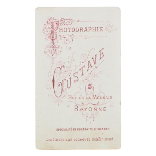 Carte de Visite Fotografo Gustave