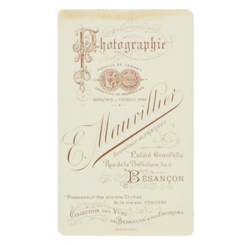 Carte de Visite Fotografo E.Mauvillier