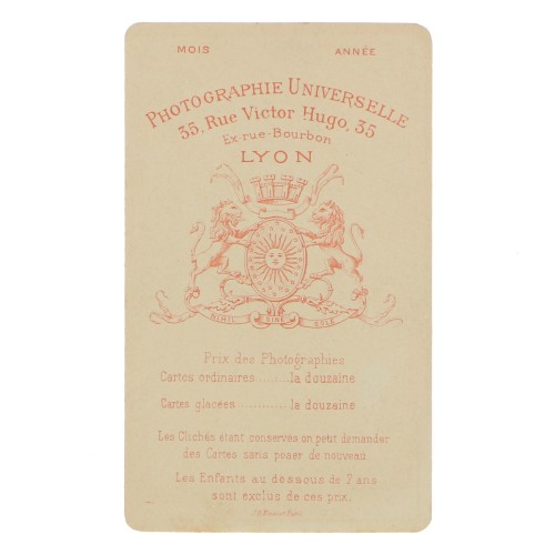 Carte de Visite Fotografo Photographie Universelle x3