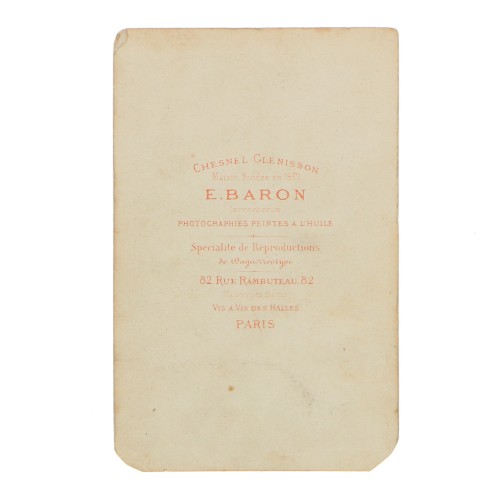 Carte de Visite Fotografo E.Baron