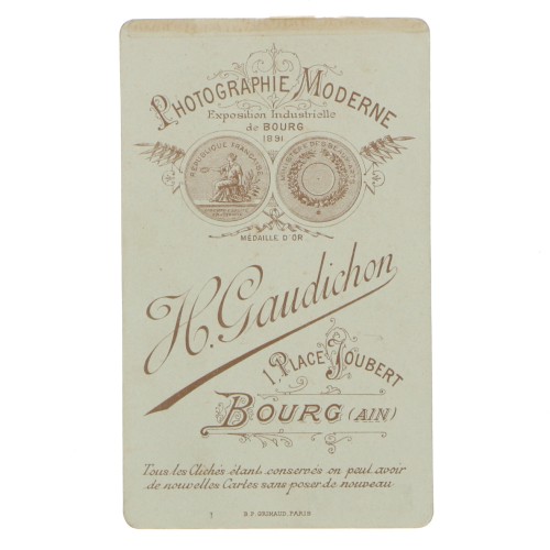 Carte de Visite Fotografo H.Gaudichon