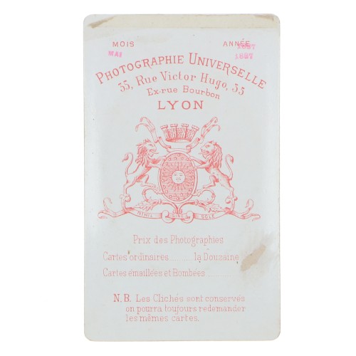 Carte de Visite Fotografo Photographie Universelle