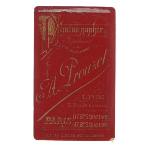 Carte de Visite Fotografo A.Prouzet