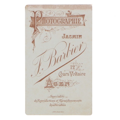 Carte de Visite Fotografo F.Barbier