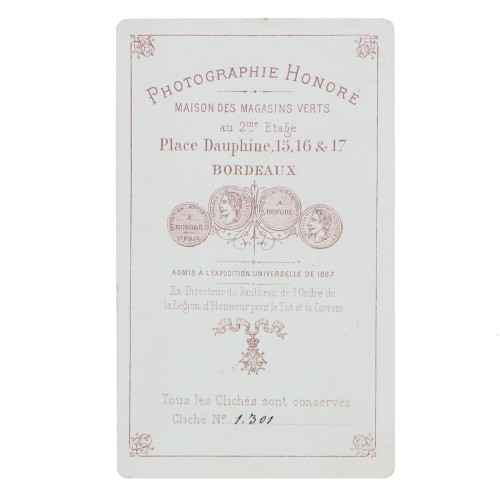 Carte de Visite Fotografo M.Honore