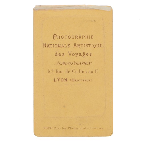 Carte de Visite Fotografo Photographie Nationale Artistique