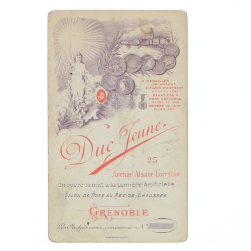 Carte de Visite Fotografo Duc Jeune