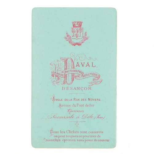 Carte de Visite Fotografo F.Daval