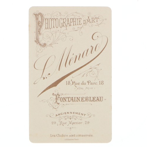 Carte de Visite Fotografo L.Menard