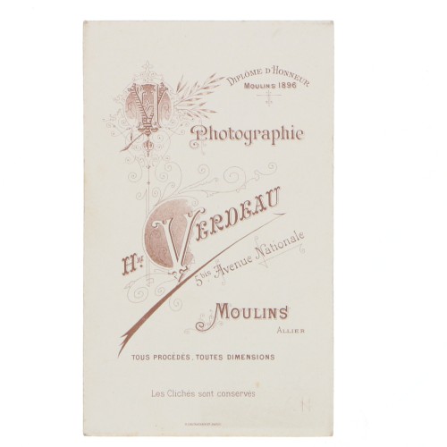 Carte de Visite Fotografo H.Verdeau