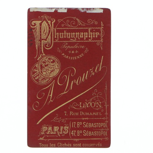 Carte de Visite Fotografo A.Prouzet