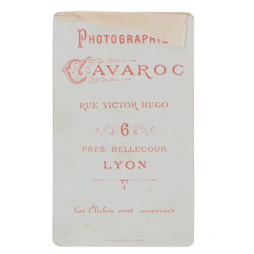 Carte de Visite Fotografo H.Cavaroc