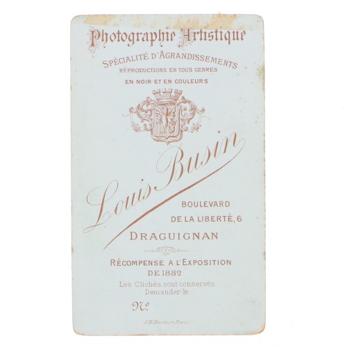 Carte de Visite Fotografo Louis Busin