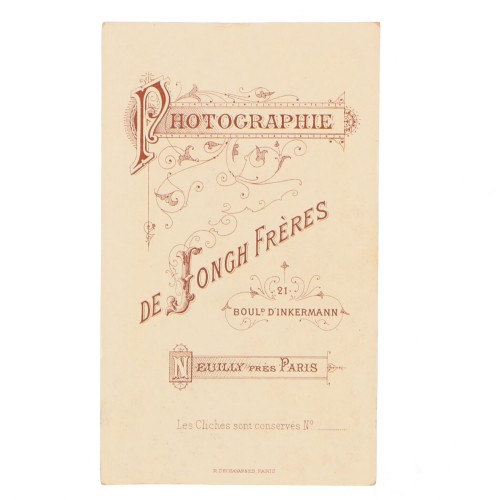 Carte de Visite Fotografo de jongh freres