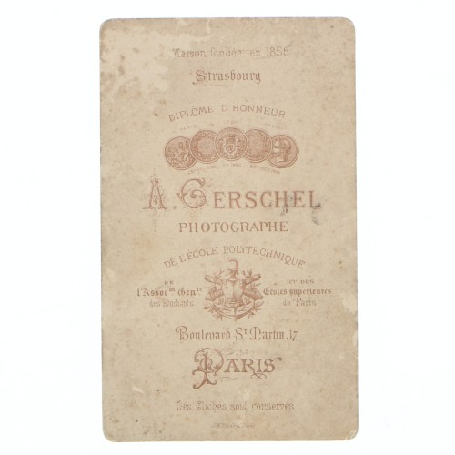 Carte de Visite Fotografo A.Gerschel