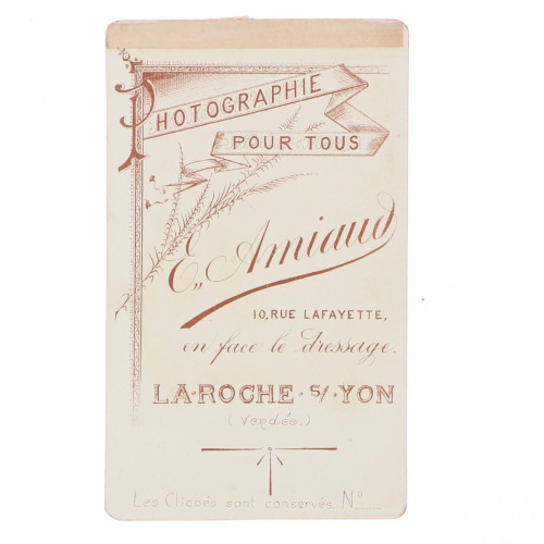 Carte de Visite Fotografo E.Amiaud