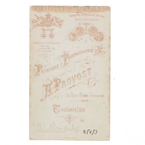 Carte de Visite Fotografo A.Provost