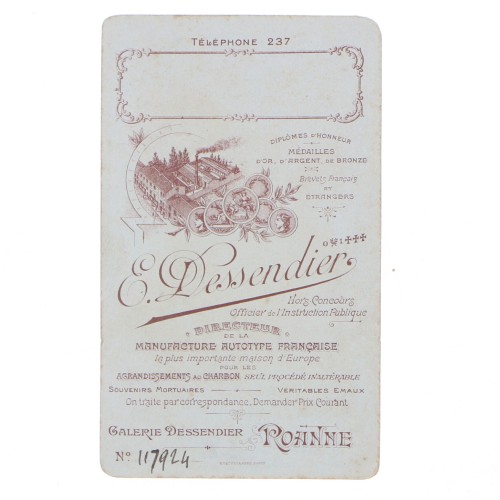 Carte de Visite Fotografo E.Dessendier