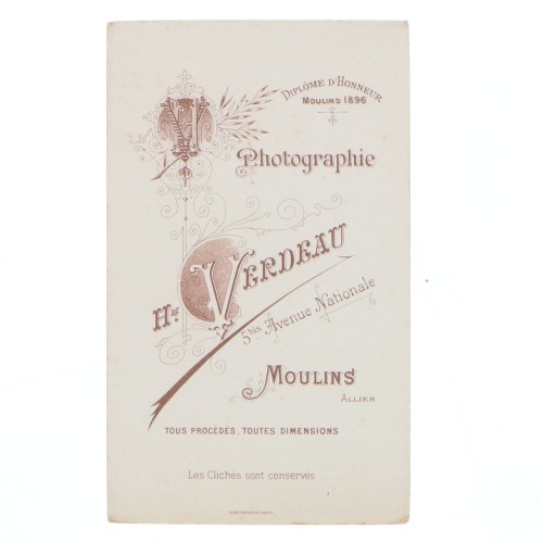 Carte de Visite Fotografo H.Verdeau