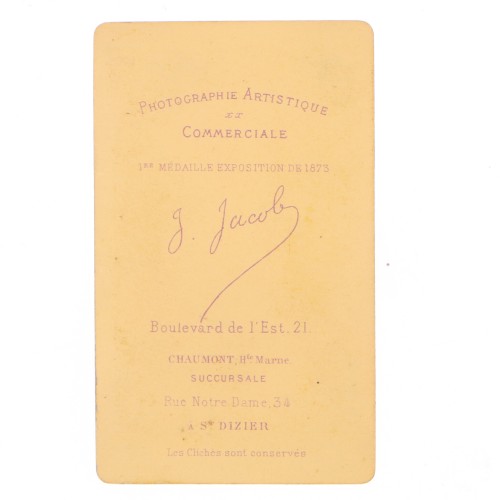 Carte de Visite Fotografo J.Jacob