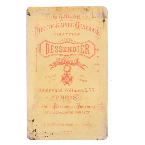 Carte de Visite Fotografo Dessendier