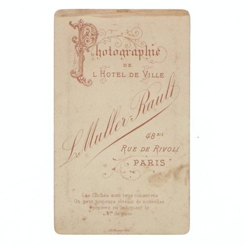 Carte de Visite Fotografo L.Muller-Rault