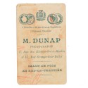 Carte de Visite Fotografo M.Dunap