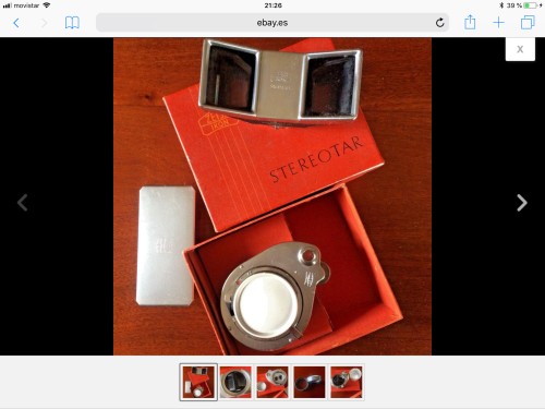 Kit Zeiss Ikon stereotar with original boxes and cover