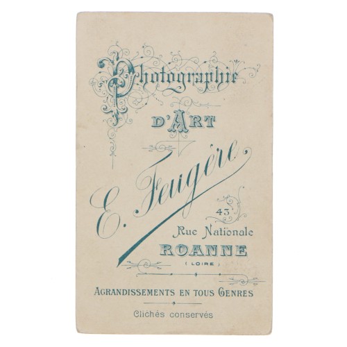 Carte de Visite Fotografo E.Feugere