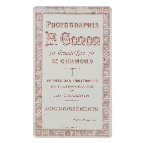 Carte de Visite Fotografo F.Gonon