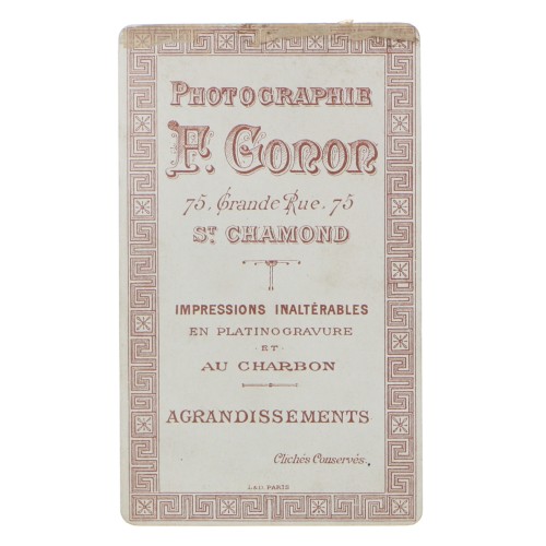 Carte de Visite Fotografo F.Gonon