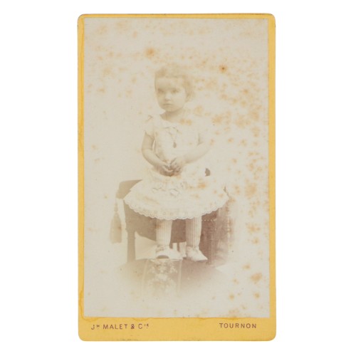 Carte de Visite Fotografo J.Malet & Cie