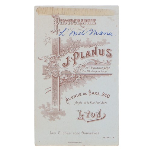 Carte de Visite Fotografo J.Planus