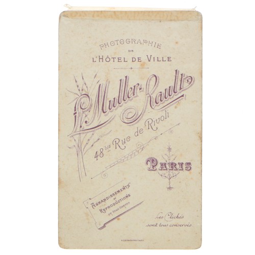 Carte de Visite Fotografo Muller Rault