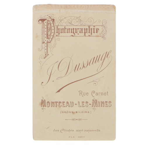 Carte de Visite Fotografo J.Dussange