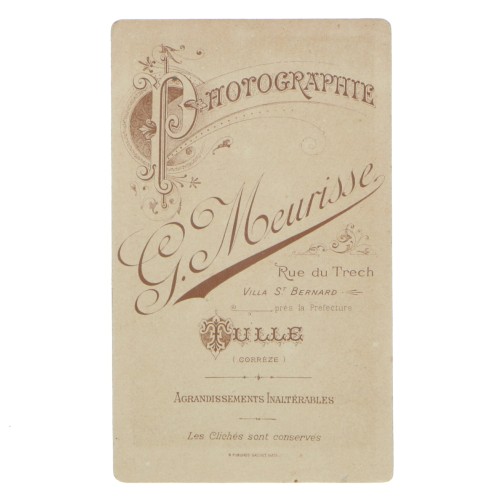 Carte de Visite Fotografo G.Meurisse