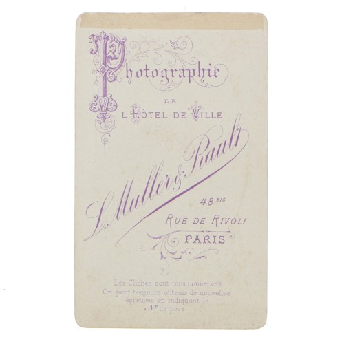 Carte de Visite Fotografo L.Muller-Rault