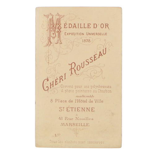 Carte de Visite Fotografo Cheri Rousseau