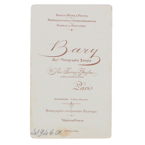 Carte de Visite Fotografo Bary