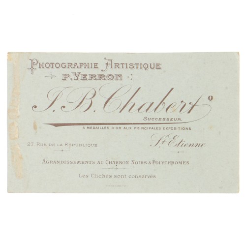 Carte de Visite Fotografo J.B.Chabert