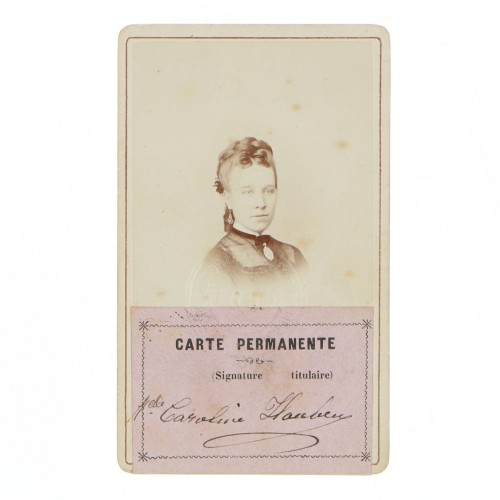 Carné CDV Exposición Nacional 1880 Bélgica