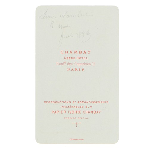 Carte de Visite Fotografo Chambay