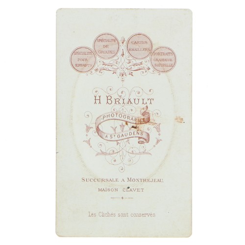 Carte de Visite Fotografo H.Briault