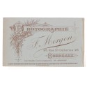 Carte de Visite Fotografo F.Morgon