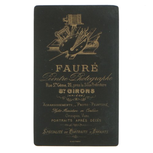 Carte de Visite Fotografo Faure